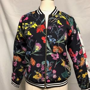 Italian design -inspired satin jacket w/zipper